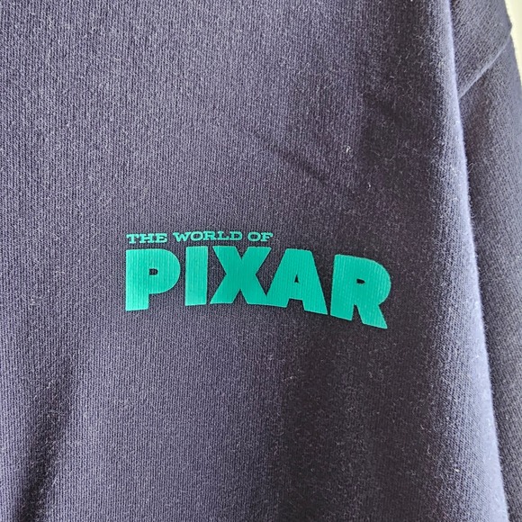 Disney Parks Pixar Characters Full Zip Hoodie Jacket Blue Turquoise 1X - Picture 4 of 10